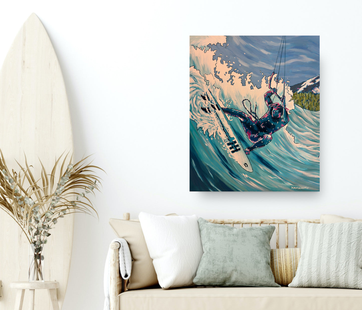 One More Wave - Kitesurfing wall art