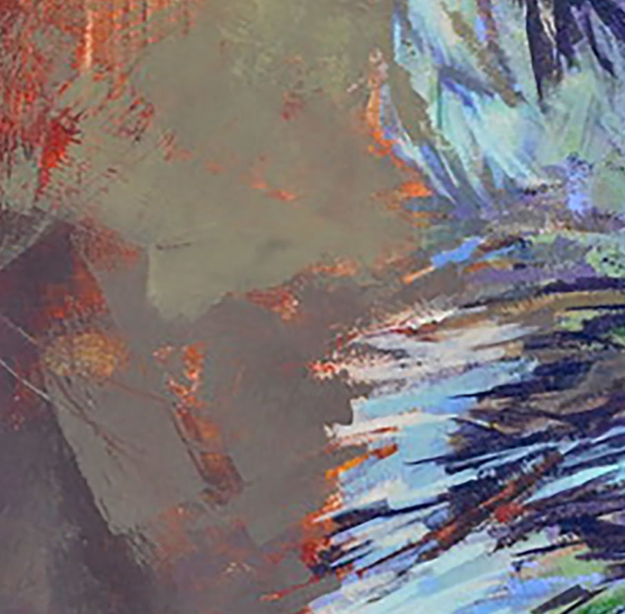 Wolf of the Indigo - wolf painting art print