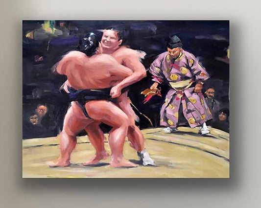 Purification in Opposing Forces - Sumo wrestlers wall art