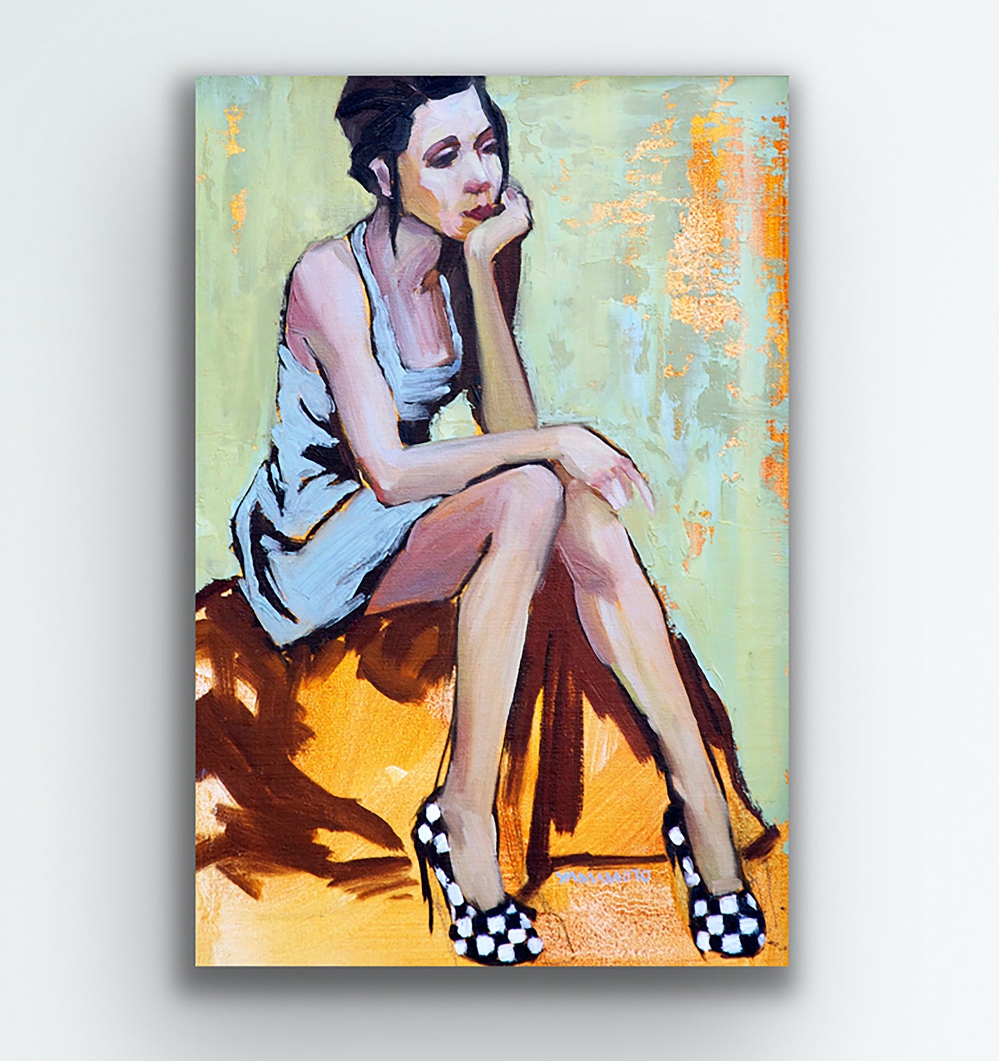 Kayla's Karma - beautiful woman striking a pose wall art