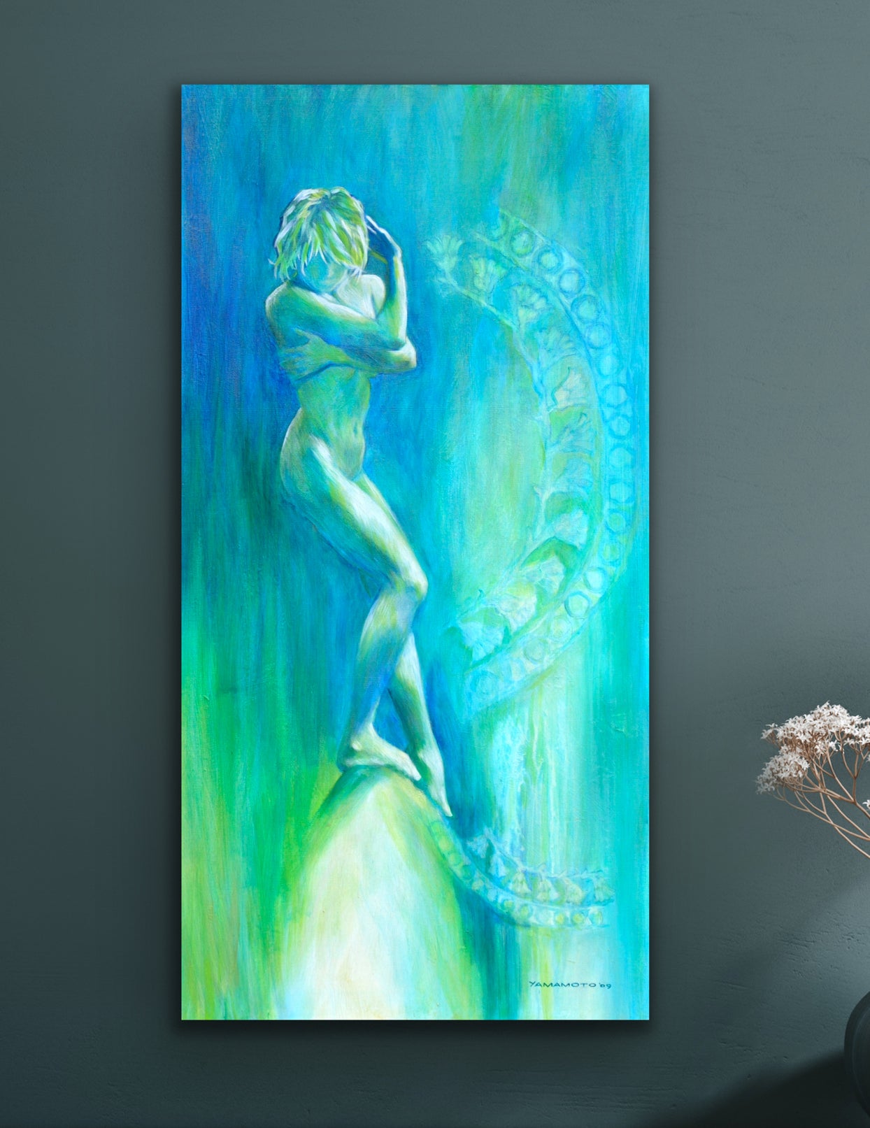 Stepping Into Her Sacredness - a woman in profile wall art