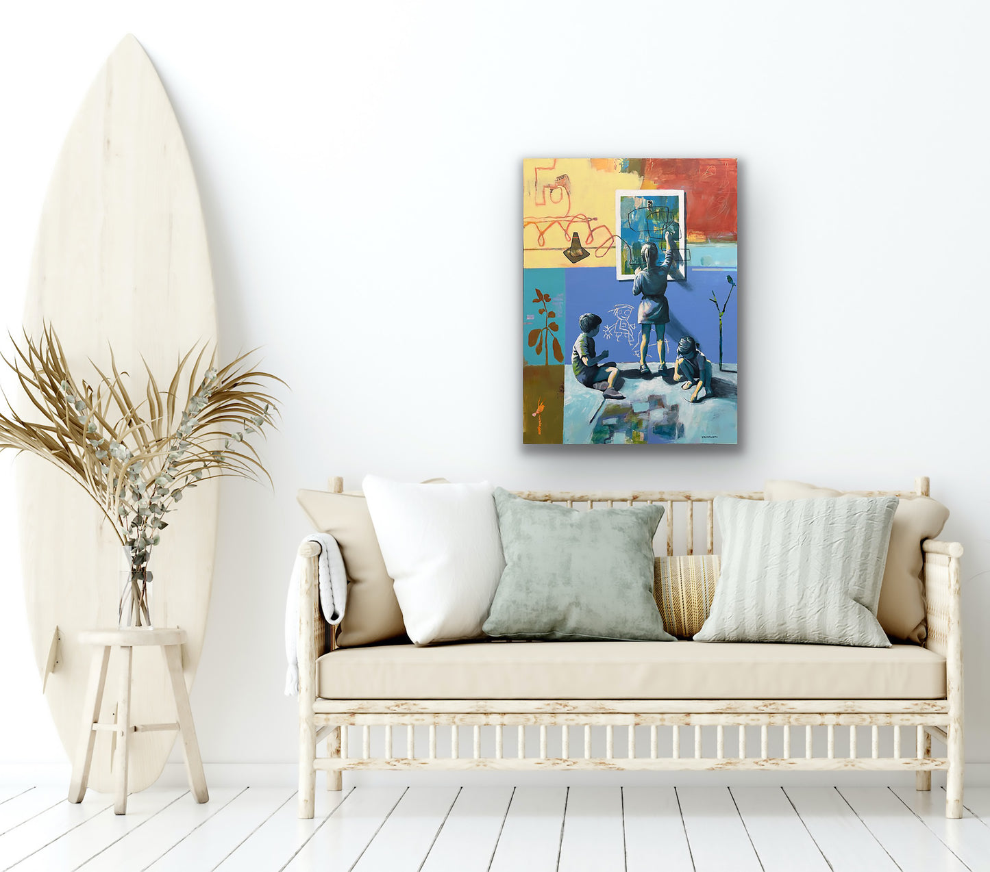 "Budding Street Artists" Original acrylic painting 30 x 40"