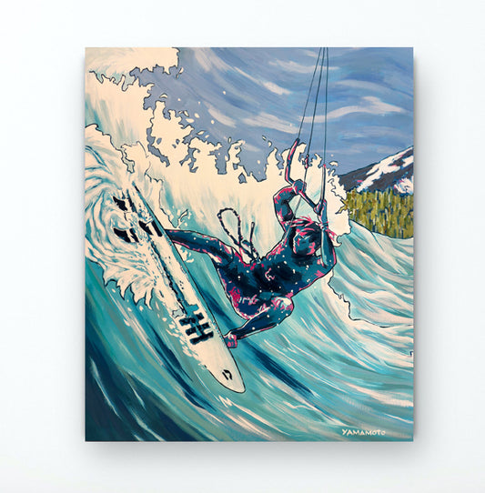 One More Wave - Kitesurfing wall art