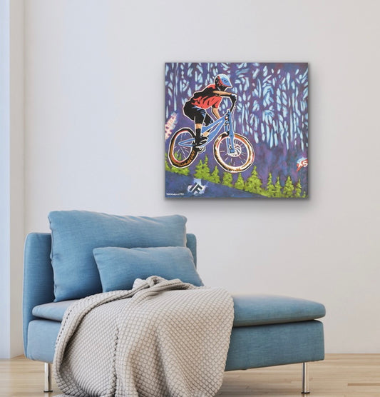 Post Canyon - mountain biking art print