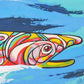 Salmon Run - Indigenous inspired salmon ocean wall art