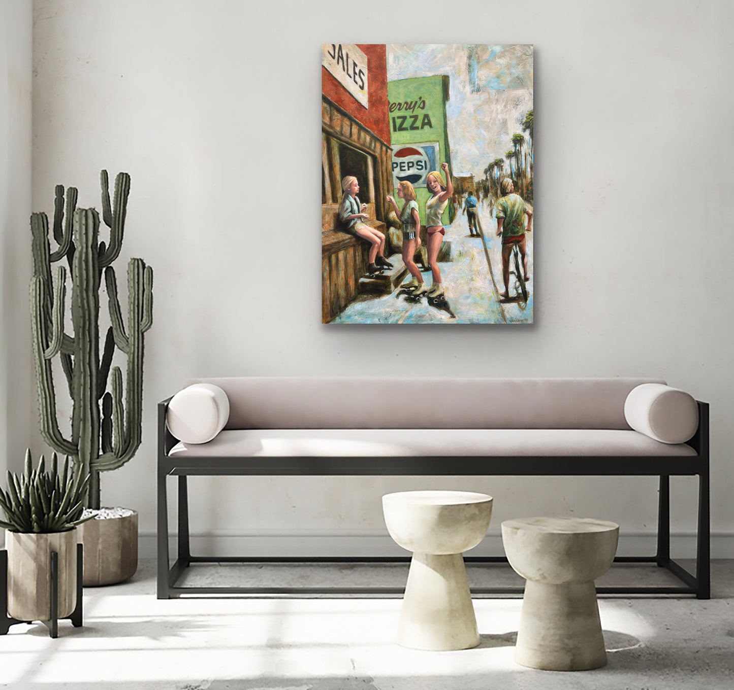 "The Power Of Fun"  Original in Oils, acrylic and collage 30 x40"