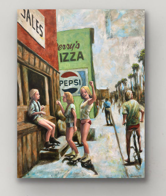 "The Power Of Fun"  Original in Oils, acrylic and collage 30 x40"