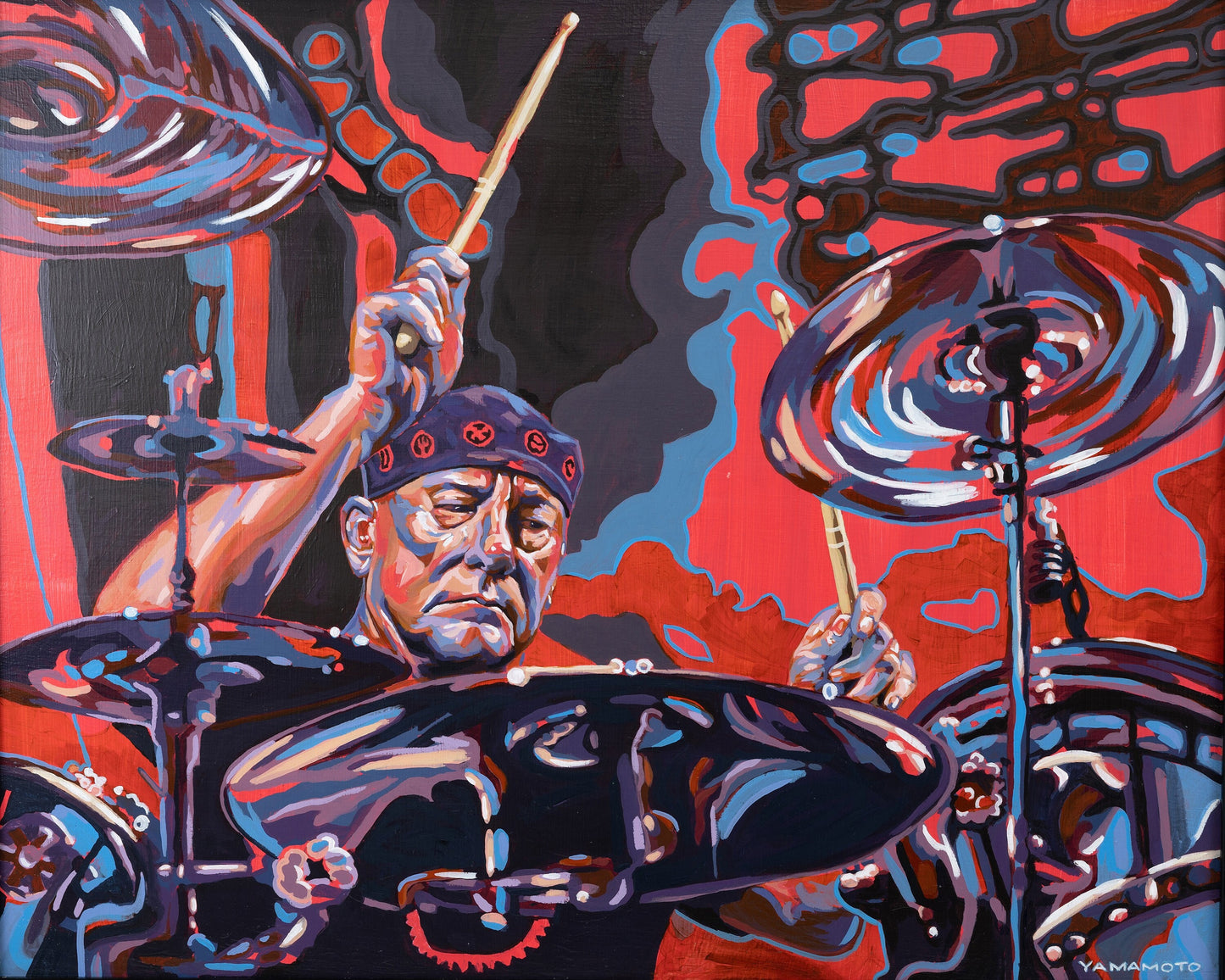 Neil Peart of Rush - drummer rock band art print