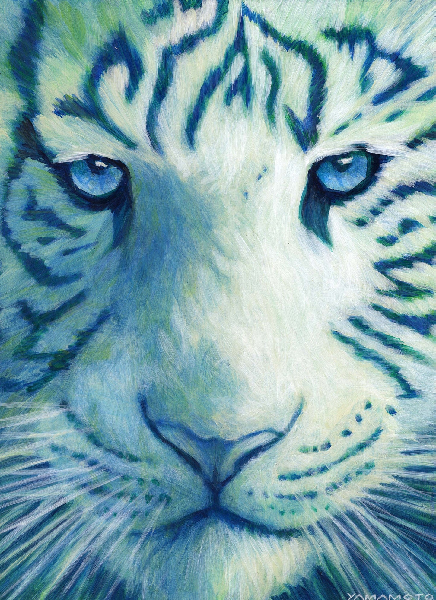Strength Revealed In The Depth of the Soul - a tiger closeup wall art print