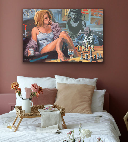 Queen's Gambit -iconic portrait of Beth wall decor