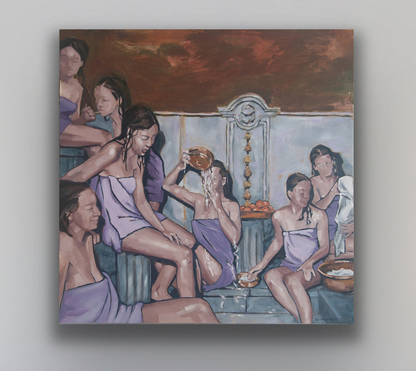 Solace in Feminine Society - women in a spa, wall art