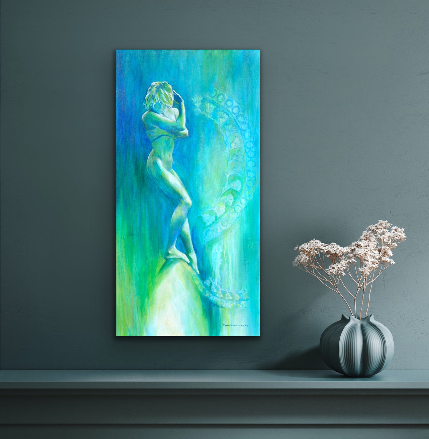 Stepping Into Her Sacredness - a woman in profile wall art